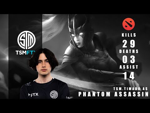 TSM. Timado Phantom Assasin destroys Saberlight and Topson. Pro Pub game Highlights