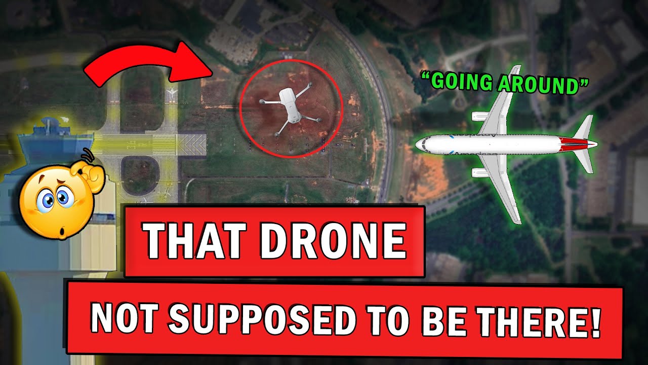 Drone DISRUPTING LANDINGS at Charlotte! | Police Drone?