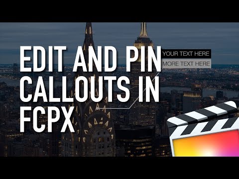 How to Edit and Pin Callouts in Final Cut Pro X FCPX