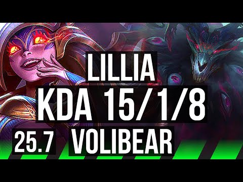 LILLIA vs VOLIBEAR (JGL) | 15/1/8, Legendary | EUW Diamond | 25.7