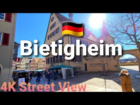 [4K] Bietigheim - Bissingen, Alemanha 🇩🇪 Passeio a pé | Street View |