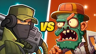 Steampunk Camp Defense vs Zombie house gameplay