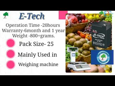 Erc e-tech et6v 5ah weighing scale