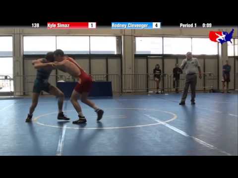 Kyle Simaz vs. Rodney Clevenger at 2013 West Jr. Reg. - GR (High School)
