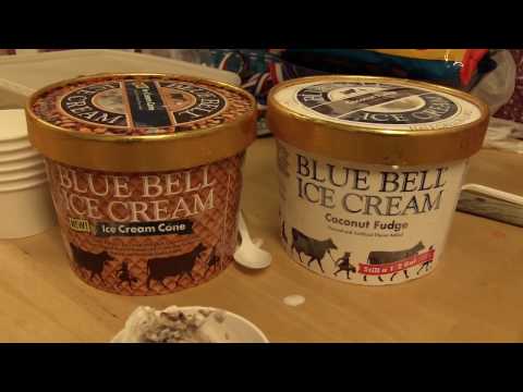New Blue Bell Ice Cream Review - Ice Cream Cone Flavor And Coconut Fudge