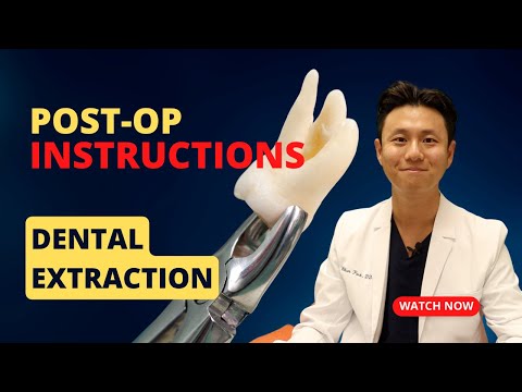 EXTRACTION | Post-op Instructions | MUST WATCH AFTER DENTAL EXTRACTION