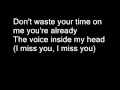 Blink 182-I miss you Lyrics