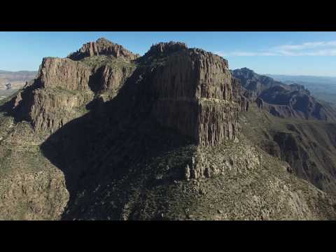 Droneguy247 Superstition Mountains, AZ: Aerial Drone Video Hiking The Flat Iron