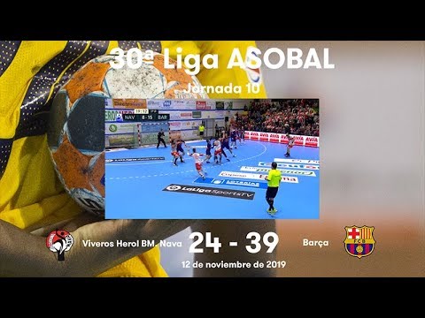 LIGA ASOBAL J10: Viveros Herol BM. Nava - Barça 24-39