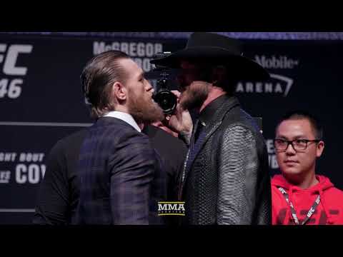 UFC 246: Conor McGregor vs. Donald Cerrone Press Conference Staredown  - MMA Fighting