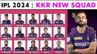 IPL 2024 | Kolkata Knight Riders Full Squad | KKR Team Final Squad 2024