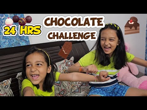 24 Hours CHOCOLATE CHALLENGE 🍫🤤| Funny Chocolate Food Challenge | Aayu and Vanu