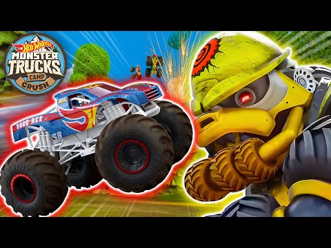 Capa de Os Monster Trucks da Hot Wheels sempre competem nos desafios mais épicos possíveis!