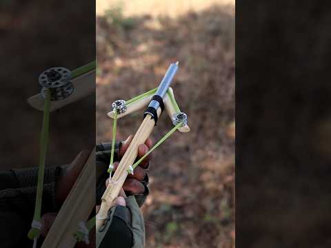 How To Make Bow And Arrow Craft Mini Crossbow #diy #craft #youtubeshorts #wood #bamboo