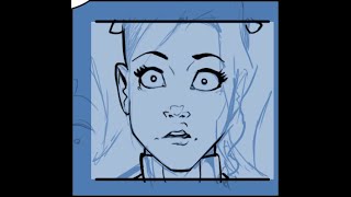 Inking Crib Keeper comic art