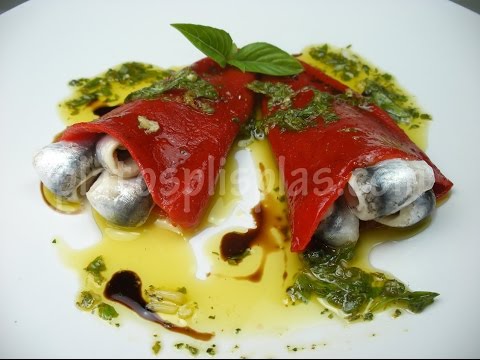 Piquillos rellenos de boquerones