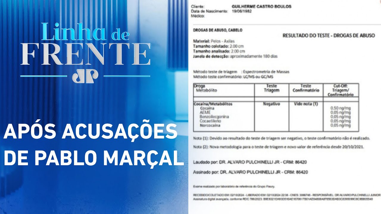 Boulos mostra exame toxicológico durante último debate | LINHA DE FRENTE