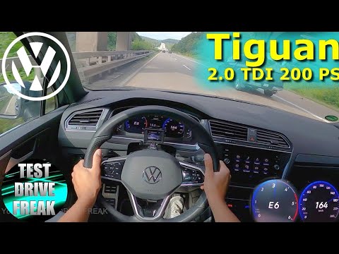 2021 Volkswagen Tiguan R-Line 2.0 TDI 4Motion 200 PS TOP SPEED AUTOBAHN DRIVE POV