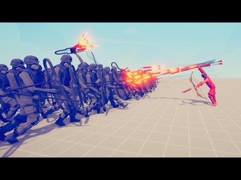 FIREWORK ARCHER GOD vs 100x RIOT POLICE - Totally Accurate Battle Simulator TABS
