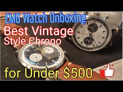 EMG Watches Unboxing. Best Handwind Chronograph for under $500!!!