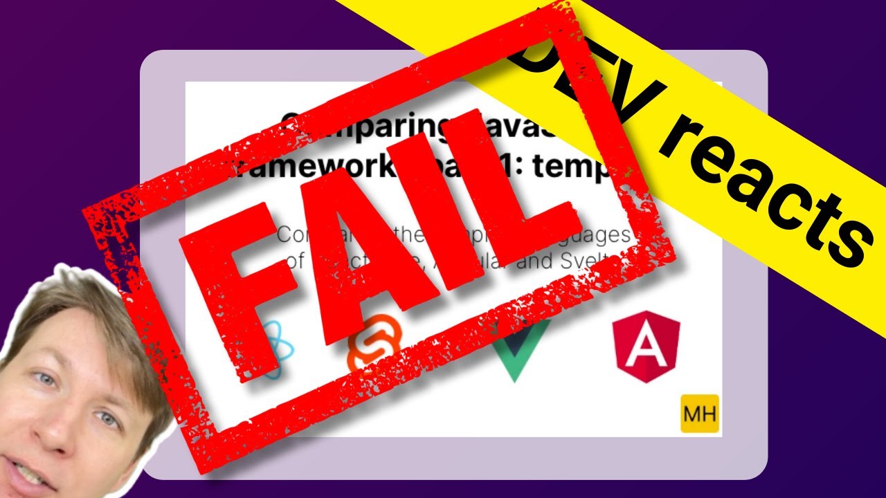 Comparing JavaScript Frameworks - React, Svelte, Vue, Angular | Dev reacts