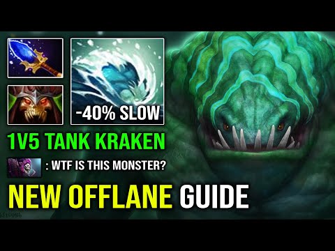 NEW Offlane Tidehunter Guide -40% AoE Gush Slow Unkillable Kraken Shell with Wraith Pact Dota 2