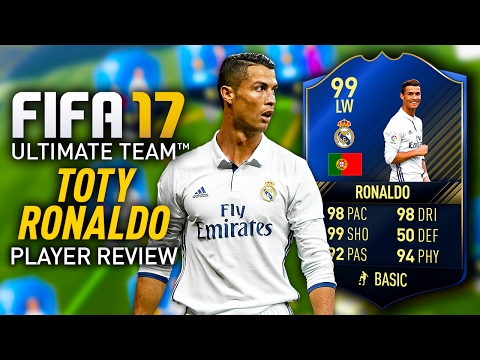 FIFA 17 TEAM OF THE YEAR RONALDO (99) *TOTY* PLAYER REVIEW! FIFA 17 ULTIMATE TEAM!