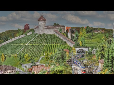 One the largest model railroad layouts in Switzerland: Smilestones Miniature World in HO Scale