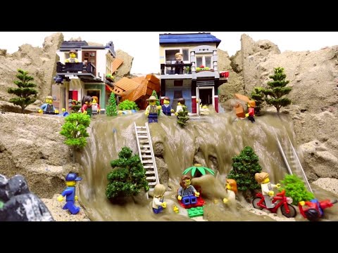 LEGO DAM BREACH VIDEOS PART 12 - LEGO CITIES COLLAPSE