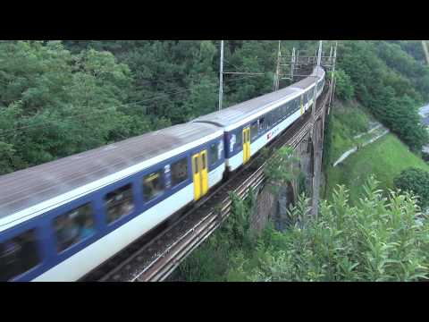 REGIONALE SBB INTRANSITO NEL CURVONE A PREGLIA (VB) 27 - 6 - 2015.