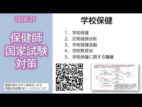 看護学科 2024/25 保健師国家試験対策・学校保健