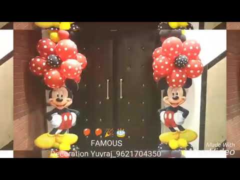🎈 🎉 🎂 1st happy birthday Ishna Mickey Mouse Decoration Kapurthala garha Bhandar