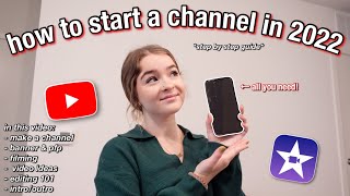 the EASIEST way to start a YOUTUBE channel in 2022 *step by step guide* | vlogmas day 10