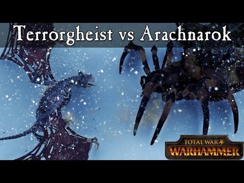 Terrorgheist vs Arachnarok Spider - Total War Warhammer
