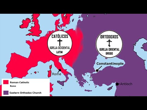 Grande Cisma de 1054 - Separação da Igreja em Católica e Ortodoxa