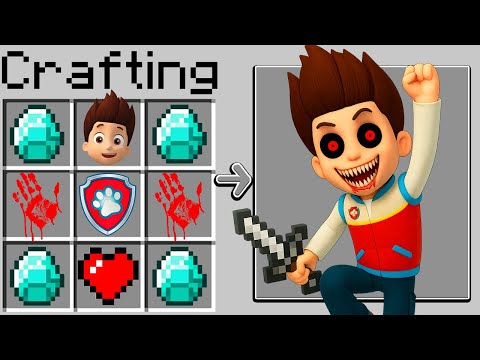 😱 How to craft Ryder EXE from Paw Patrol in Minecraft? Secret crafting tip!