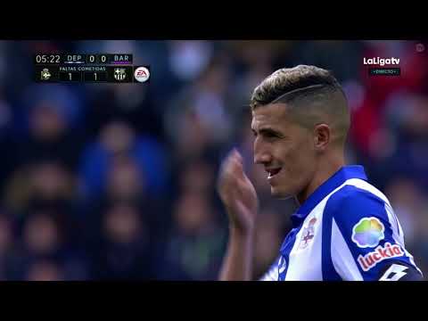 (Temporada 2016 - 2017) Partido Completo. Jornada 27. Deportivo 2 - Barcelona 1 (12/03/2017)