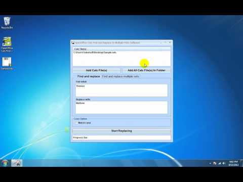 OpenOffice Calc Find and Replace In Multiple Files Software