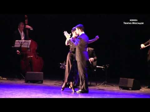  Maria Ines Bogado  and  Sebastian Jimenez  are  dancing  to  the  tango  "  El Huracan  "  at  Planetango Moscow