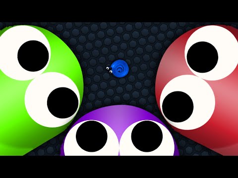 Slither.io Troll Tiny Snake vs Giant Noob Snakes - Epic Slitherio Gameplay