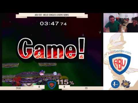 ABU 007 - Mario is Top Tier: Zylix (Yoshi) Vs. C3 (Jigglypuff) - Melee Losers Semis