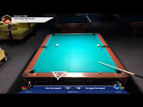 Challenge Match (Belarus) #10 - Yana Halliday vs Richard Halliday - 9 ball - |17.11.2020|
