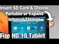 Fire HD 10 Tab (2021): How to Insert SD Card (Portable or Expand Internal Storage)