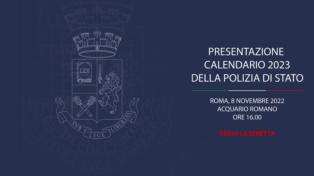 La presentazione del calendario della Polizia di Stato 2023
