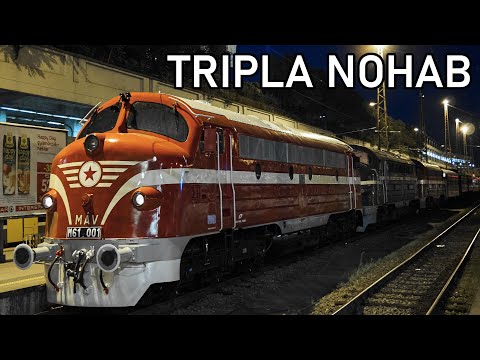 Tripla Nohabos különvonat érkezik a Nyugati pályaudvarra Tapolcáról | 60 ÉVES A NOHAB | 2023.07.08.
