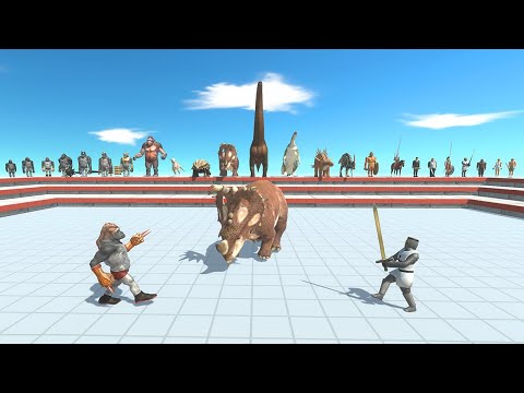 Primates vs Herbivore vs Humans in 1vs1vs1 Fight - Animal Revolt Battle Simulator