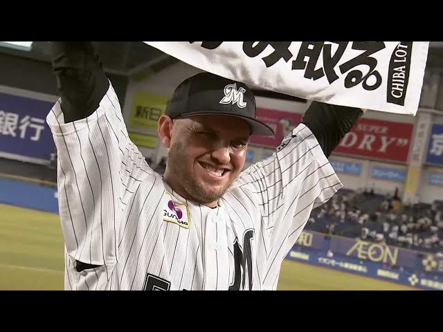 マリーンズ・レアード選手ヒーローインタビュー 9/10 M-E