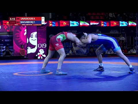 Round 3 FS - 79 kg: A. SAVADKOUHI (IRI) v. T. BAASANDORJ (MGL)