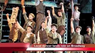 Damon Gillespie on Broadway in Newsies