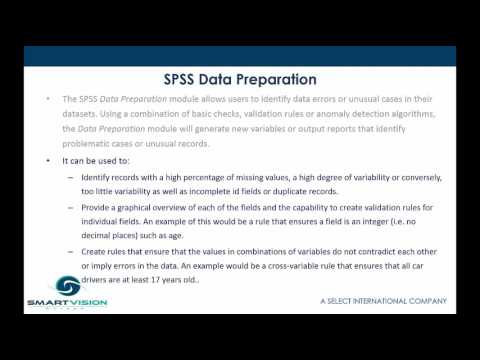 IBM SPSS Statistics Data Preparation module